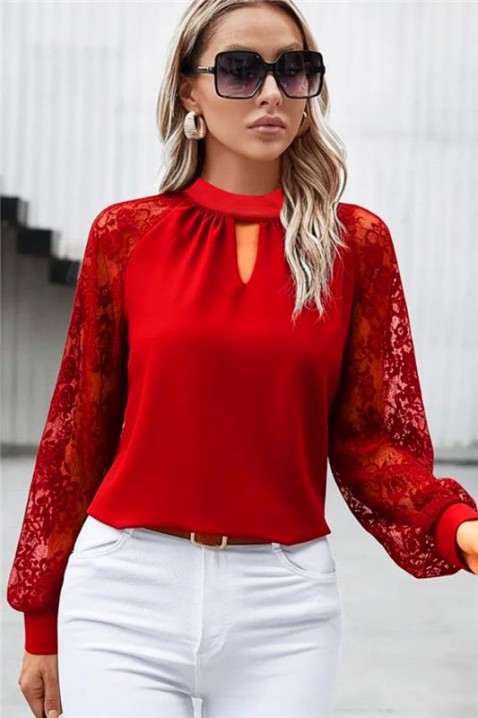 Ženska bluza BRENDOLZA RED, Boja: crvena, IVET.RS - Nova Kolekcija