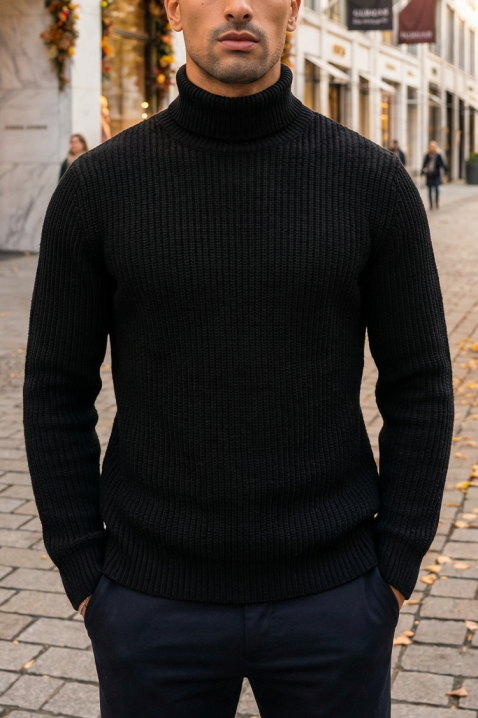 Muški džemper BERFEN BLACK, Boja: crna, IVET.RS - Nova Kolekcija