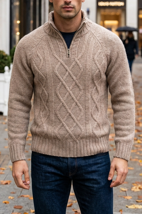 Muški džemper MOXORO BEIGE, Boja: bež, IVET.RS - Nova Kolekcija