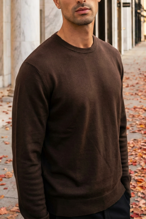 Muški džemper MILFIN BROWN, Boja: braon, IVET.RS - Nova Kolekcija