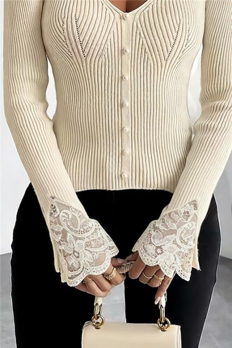 Ženska bluza ZLOVELDA ECRU, Boja: ecru, IVET.RS - Nova Kolekcija