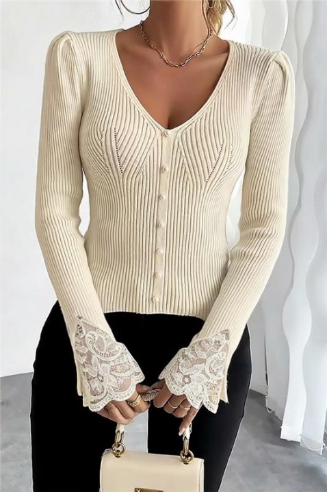 Ženska bluza ZLOVELDA ECRU, Boja: ecru, IVET.RS - Nova Kolekcija