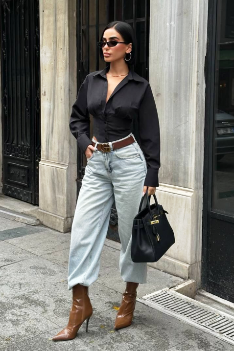 Ženske košulja BANSOLTA BLACK, Boja: crna, IVET.RS - Nova Kolekcija