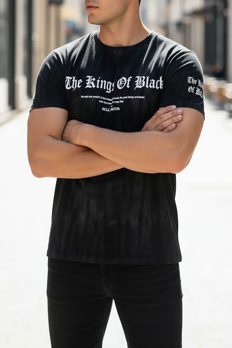 Muška majica BEMOLO BLACK, Boja: crna, IVET.RS - Nova Kolekcija