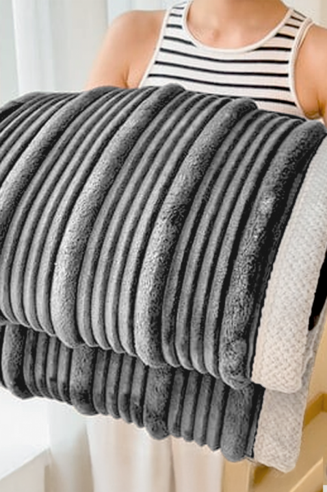 Ćebe JERLONDA GRAFIT 160x200 cm, Boja: grafitna, IVET.RS - Nova Kolekcija