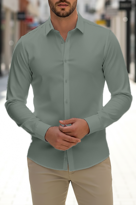 Muška košulja FERIZO KHAKI, Boja: kaki, IVET.RS - Nova Kolekcija