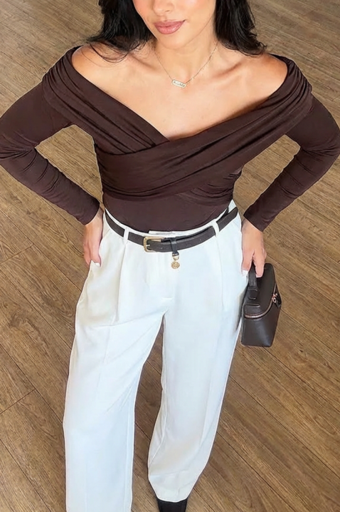 Ženska bluza DIOVERA BROWN, Boja: braon, IVET.RS - Nova Kolekcija