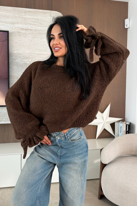 Džemper ZARELDA BROWN, Boja: braon, IVET.RS - Nova Kolekcija