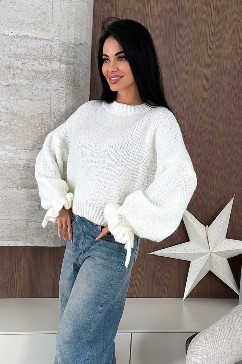 Džemper ZARELDA WHITE, Boja: bela, IVET.RS - Nova Kolekcija