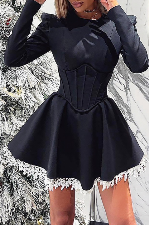 Haljina DELKORZA, Boja: crna, IVET.RS - Nova Kolekcija