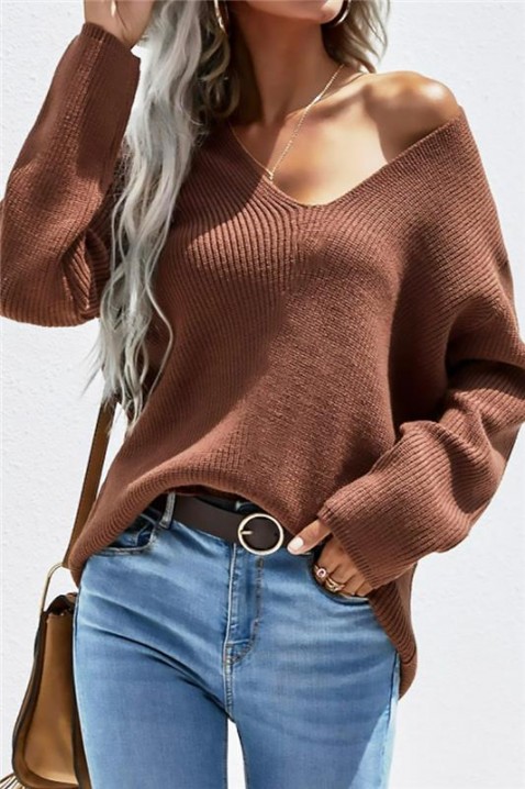 Džemper LEVROLDA BROWN, Boja: braon, IVET.RS - Nova Kolekcija