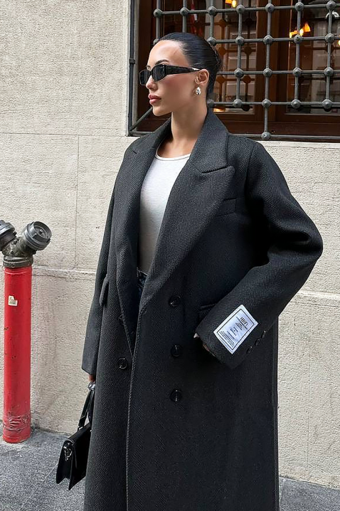 Kaput VURDELZA BLACK, Boja: crna, IVET.RS - Nova Kolekcija