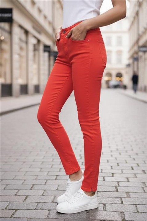 Farmerke KRIMIZA CORAL, Boja: koralna, IVET.RS - Nova Kolekcija