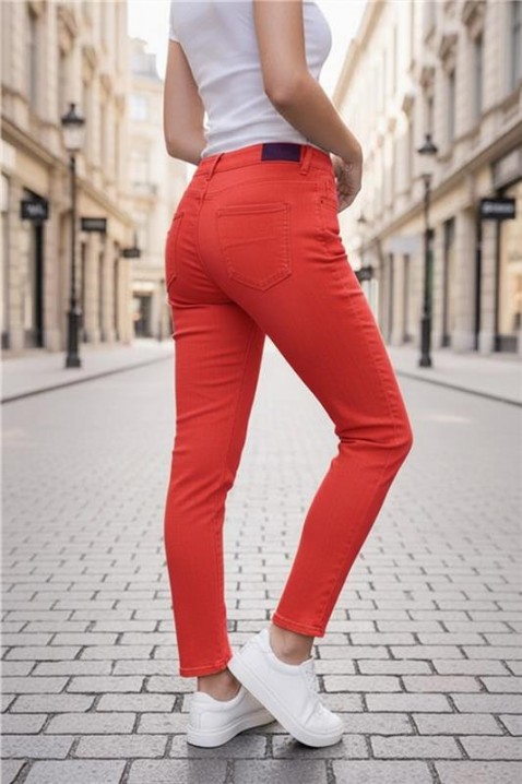 Farmerke KRIMIZA CORAL, Boja: koralna, IVET.RS - Nova Kolekcija