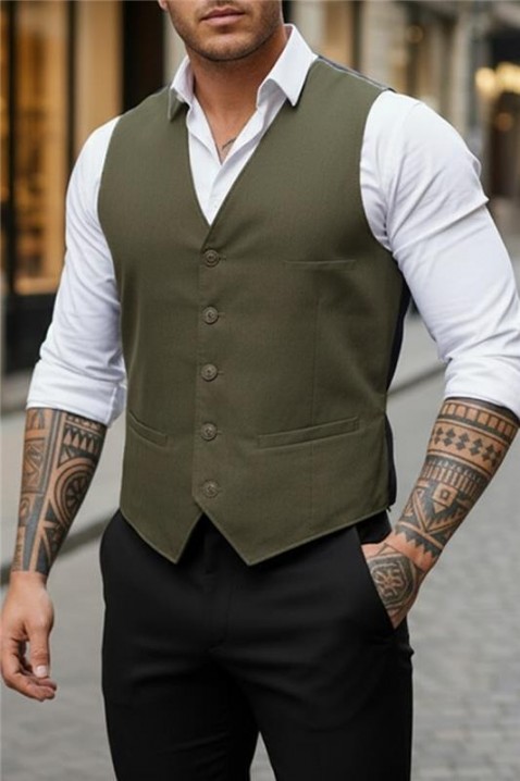 Muški prsluk BROZON KHAKI, Boja: kaki, IVET.RS - Nova Kolekcija