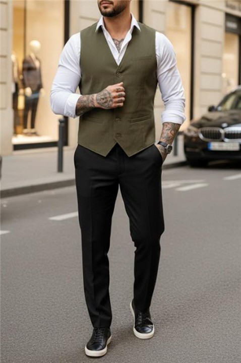 Muški prsluk BROZON KHAKI, Boja: kaki, IVET.RS - Nova Kolekcija