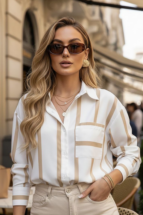 Ženska košulja BARIOLA BEIGE, Boja: bež, IVET.RS - Nova Kolekcija