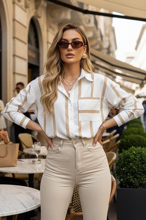 Ženska košulja BARIOLA BEIGE, Boja: bež, IVET.RS - Nova Kolekcija