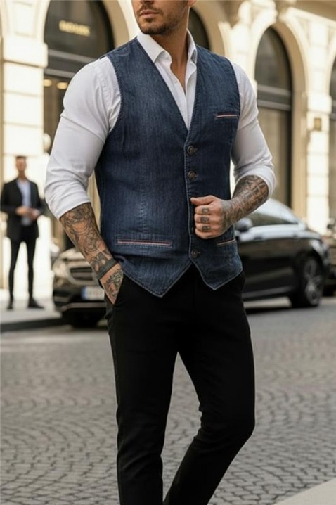 Muški prsluk RALZONO, Boja: tamnoplava, IVET.RS - Nova Kolekcija