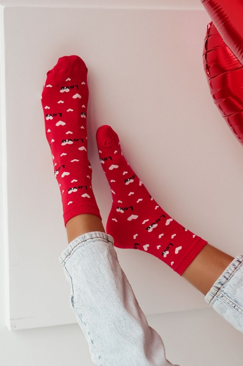 Čarape FIOMELZA RED, Boja: crvena, IVET.RS - Nova Kolekcija