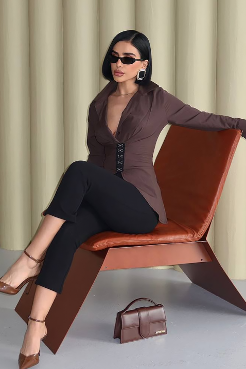 Ženska košulja ZALORENA BROWN, Boja: braon, IVET.RS - Nova Kolekcija