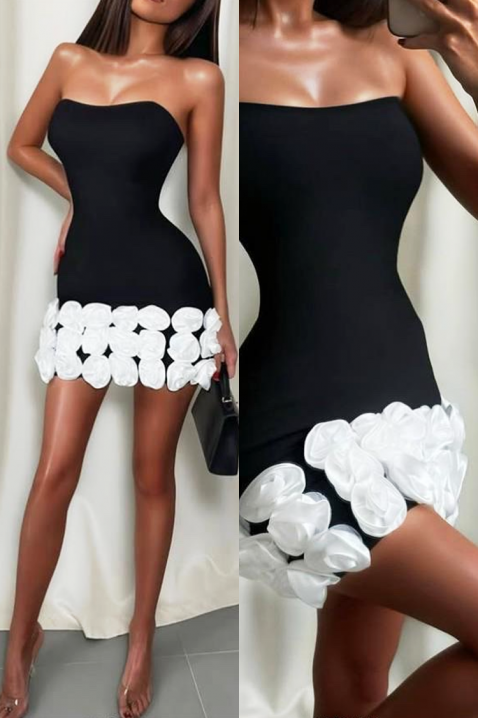 Haljina TELINSA, Boja: crna i bela, IVET.RS - Nova Kolekcija