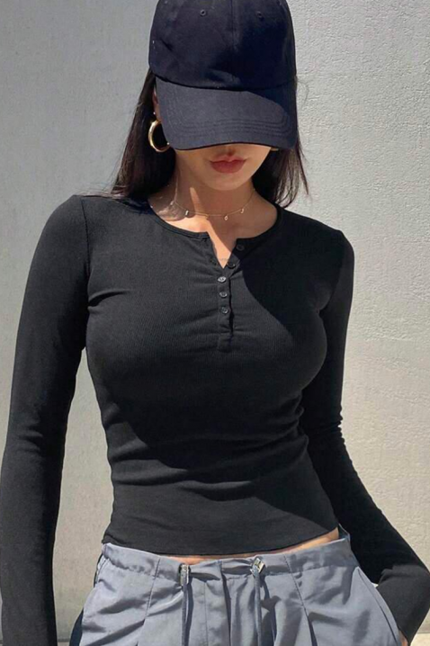 Ženska bluza ZAFROLDA BLACK, Boja: crna, IVET.RS - Nova Kolekcija