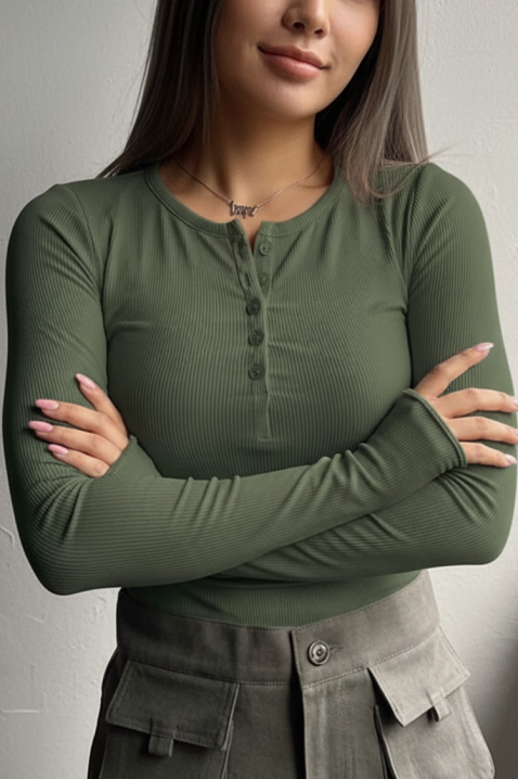 Ženska bluza ZAFROLDA KHAKI, Boja: kaki, IVET.RS - Nova Kolekcija