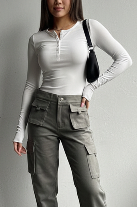 Ženska bluza ZAFROLDA WHITE, Boja: bela, IVET.RS - Nova Kolekcija