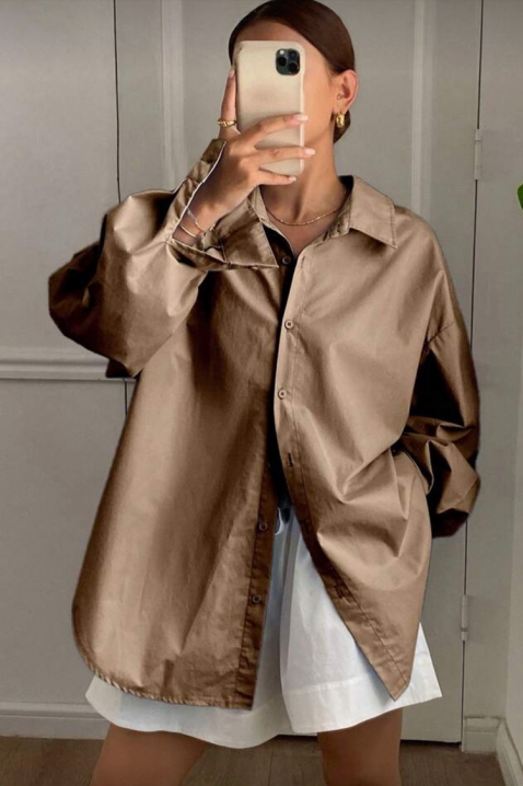 Ženska košulja PREVOLZA BROWN, Boja: braon, IVET.RS - Nova Kolekcija