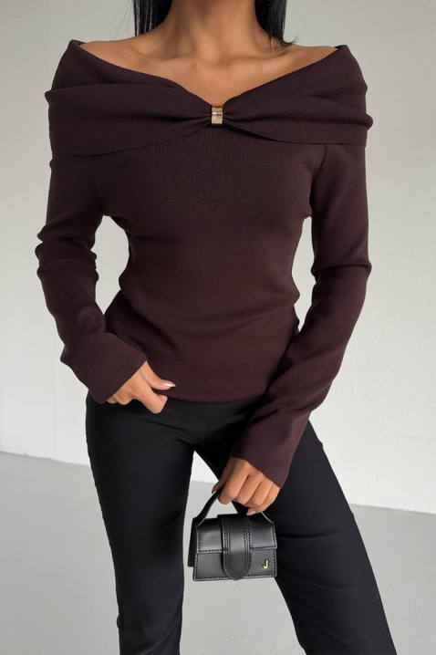 Ženska bluza GLABILDA BROWN, Boja: braon, IVET.RS - Nova Kolekcija