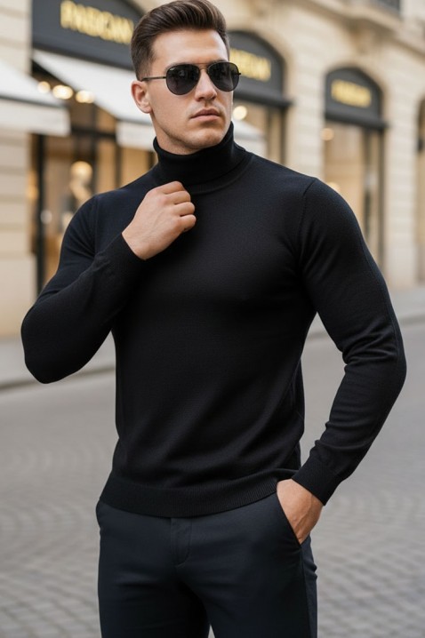 Muški džemper DORODO BLACK, Boja: crna, IVET.RS - Nova Kolekcija