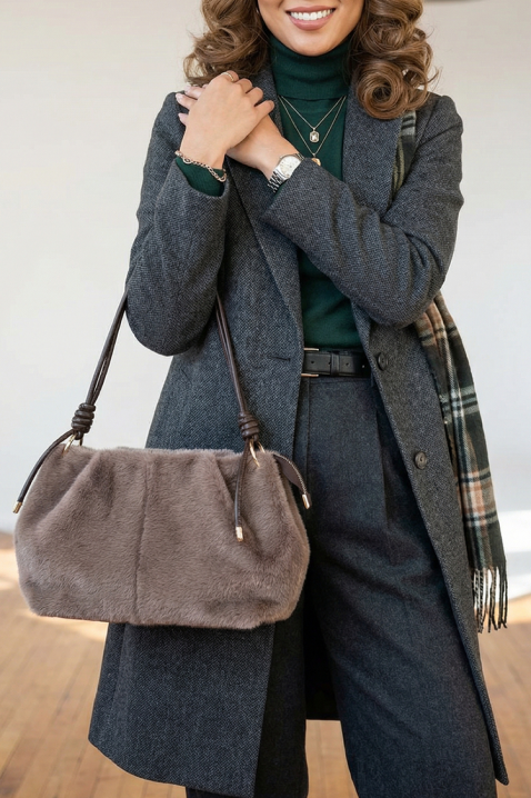 Ženska torba VELOROZA MOCHA, Boja: moka, IVET.RS - Nova Kolekcija