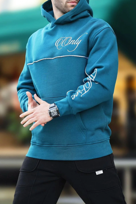 Muška dukserica BROGOTO PETROL, Boja: petrolej, IVET.RS - Nova Kolekcija