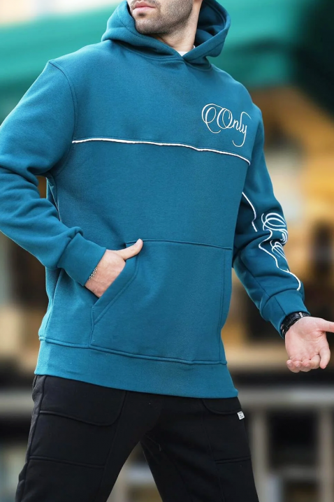 Muška dukserica BROGOTO PETROL, Boja: petrolej, IVET.RS - Nova Kolekcija