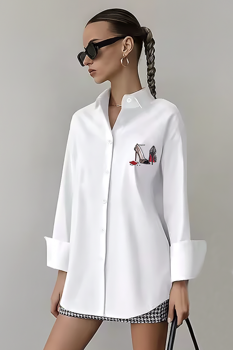 Ženska košulja VORSELA, Boja: bela, IVET.RS - Nova Kolekcija