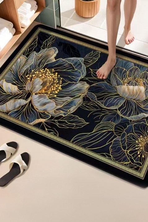 Prostirka za kupatilo NIOGELVA, Boja: crna, IVET.RS - Nova Kolekcija