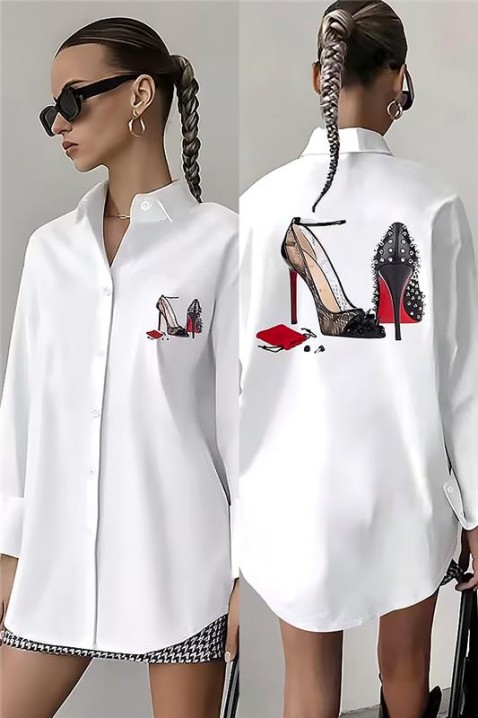 Ženska košulja VORSELA, Boja: bela, IVET.RS - Nova Kolekcija