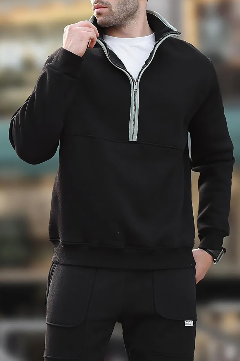 Muška dukserica LAREFO BLACK, Boja: crna, IVET.RS - Nova Kolekcija