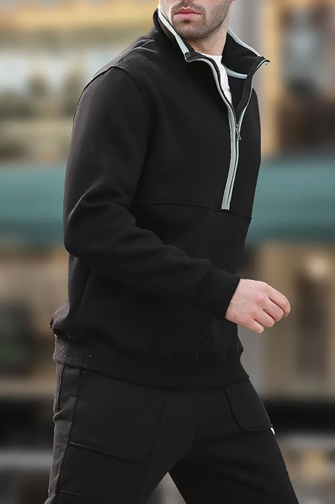 Muška dukserica LAREFO BLACK, Boja: crna, IVET.RS - Nova Kolekcija