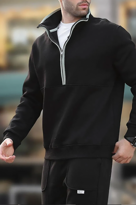 Muška dukserica LAREFO BLACK, Boja: crna, IVET.RS - Nova Kolekcija