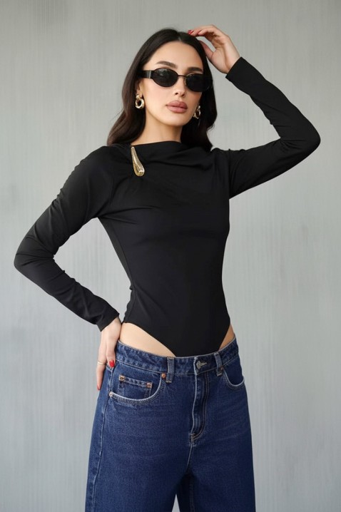 Bodi - bluza BAREOLA BLACK, Boja: crna, IVET.RS - Nova Kolekcija