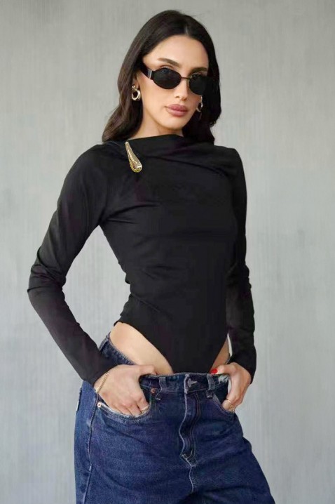 Bodi - bluza BAREOLA BLACK, Boja: crna, IVET.RS - Nova Kolekcija