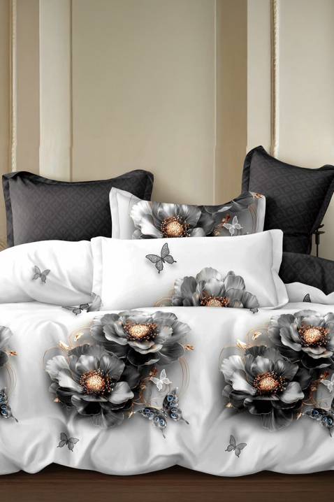 Komplet posteljine FRONELMY 200x220 cm pamuk - 4 dela, Boja: bela, IVET.RS - Nova Kolekcija