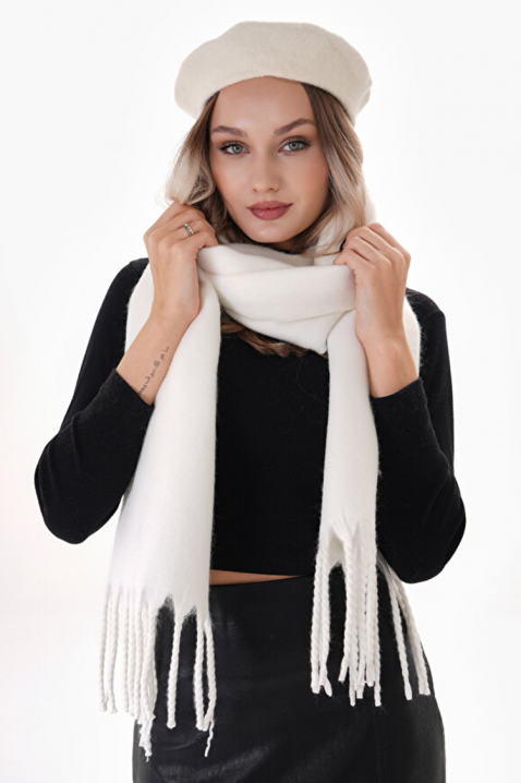 Šal SHARMALDA WHITE, Boja: bela, IVET.RS - Nova Kolekcija