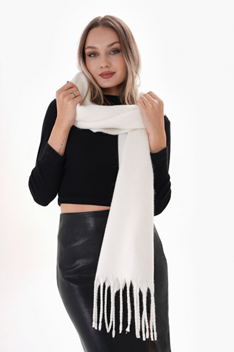 Šal SHARMALDA WHITE, Boja: bela, IVET.RS - Nova Kolekcija