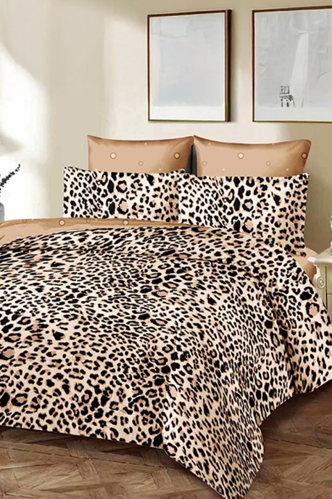 Komplet posteljine XELDERY 200x220 cm pamuk - 4 dela, Boja: bež, IVET.RS - Nova Kolekcija