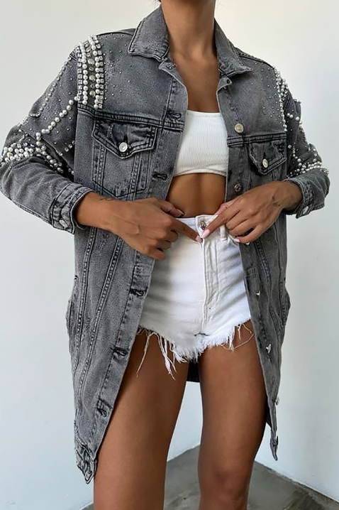 Teksas jakna TRANVILZA, Boja: grafitna, IVET.RS - Nova Kolekcija