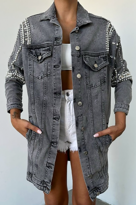 Teksas jakna TRANVILZA, Boja: grafitna, IVET.RS - Nova Kolekcija