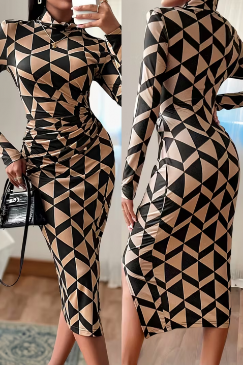 Haljina FIOGELJA, Boja: crna sa bež, IVET.RS - Nova Kolekcija